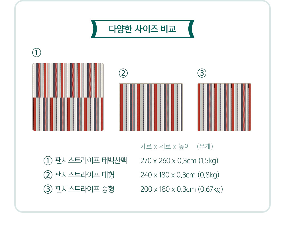 방수돗자리_디자인사이즈비교